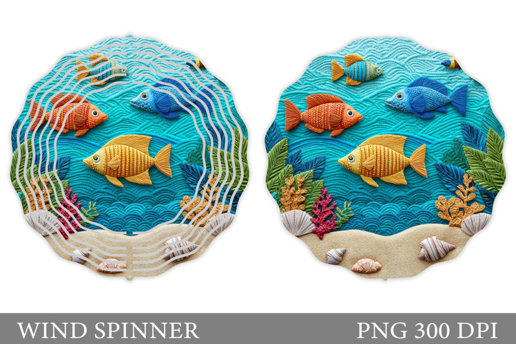 Fish Wind Spinner Design. Fish Wind Spinner Sublimation