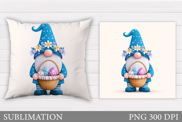 Easter Gnome Pillow Design. Easter Pillow Sublimation