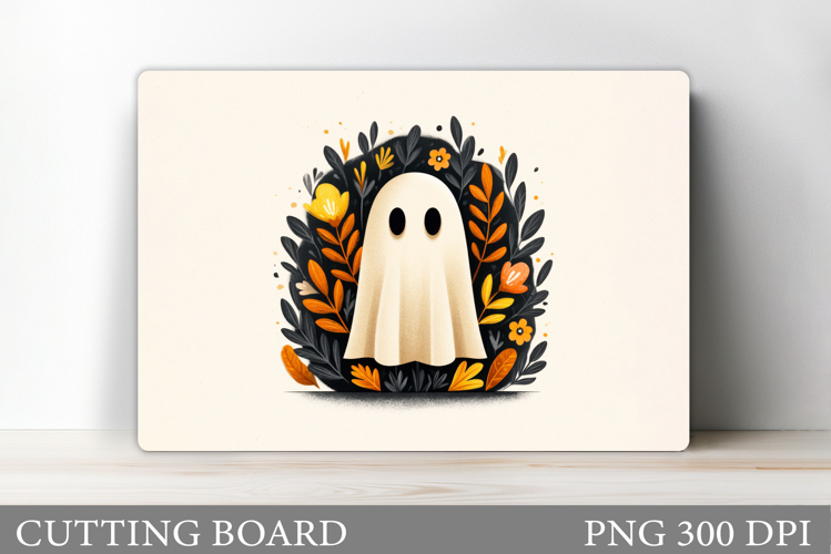 Ghost Cutting Board Sublimation. Halloween Cutting Board
