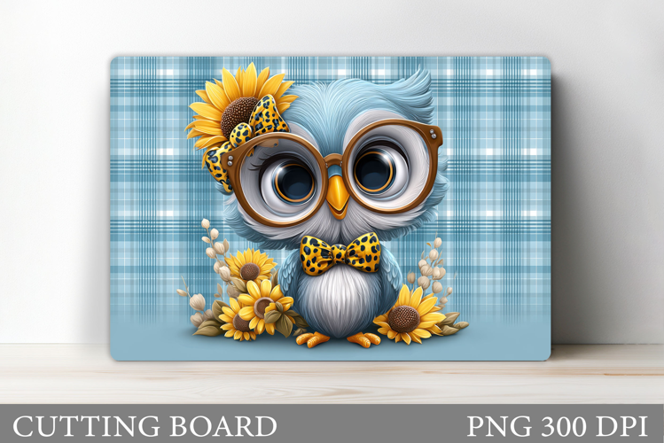 Cute Owl Cutting Board. Owl Flowers Kitchen Cutting Board