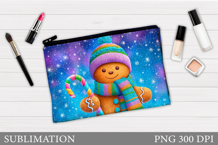 Gingerbread Cosmetics Bag. Christmas Makeup Bag Sublimation