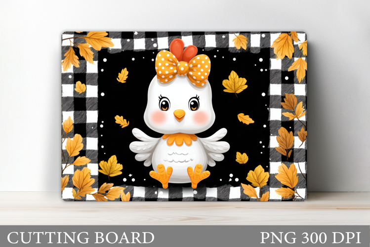 Fall Chicken Cutting Board. Fall Cutting Board Design