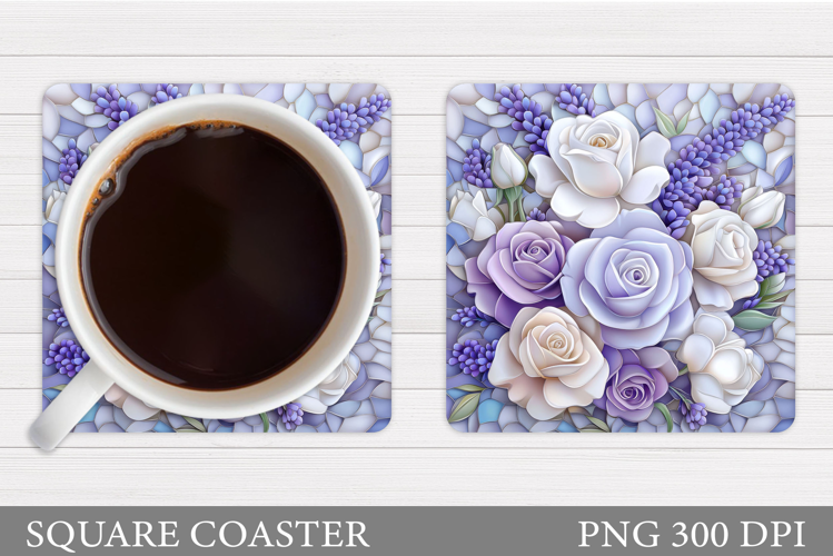 Roses Coaster Design. Roses Sublimation