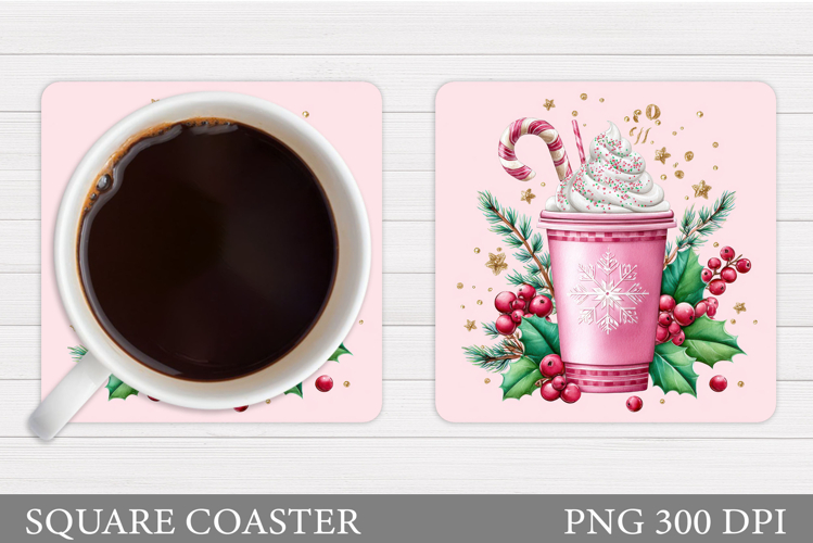 Christmas Drink Coaster. Christmas Coaster Design