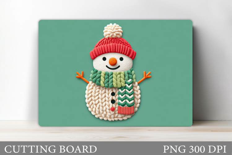 Christmas Cutting Board. Snowman Cutting Board Sublimation