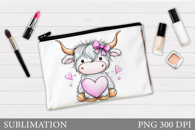 Valentines Cow Makeup Bag. Valentines Cosmetics Bag Design