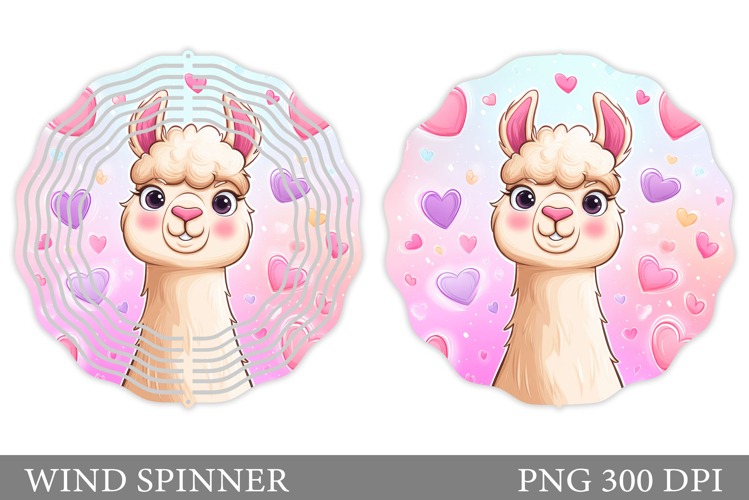 Valentines Lama Wind Spinner. Valentines Wind Spinner Design