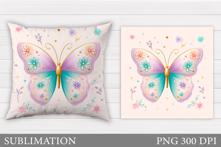 Butterfly Pillow Design. Butterfly Sublimation