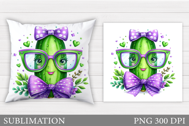 Funny Cucumber Pillow Design. Funny Cucumber Sublimation