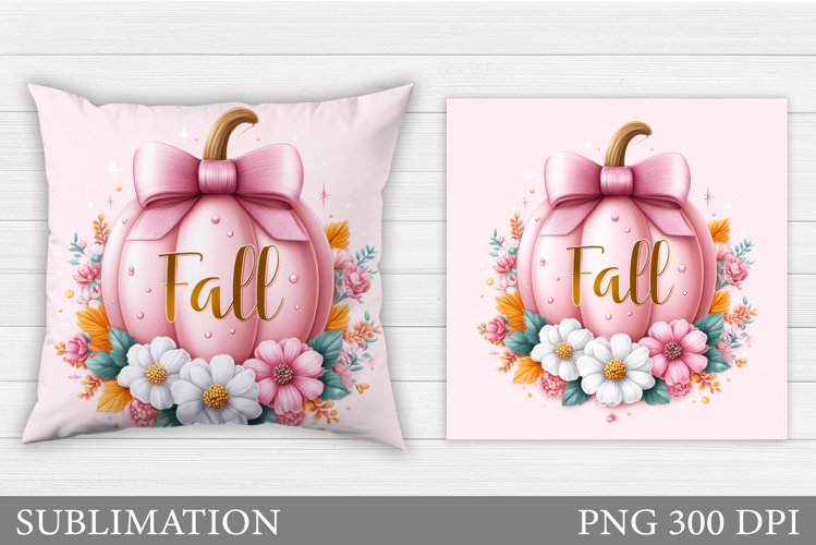 Fall Pumpkin Pillow Design. Fall Sublimation