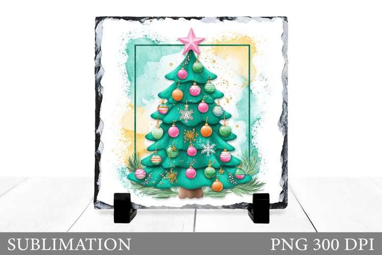 Christmas Tree Sublimation. Christmas Tree Slate Design
