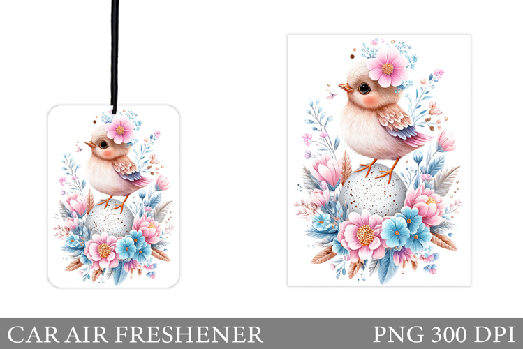 Bird Car Air Freshener. Flowers Car Air Freshener Design