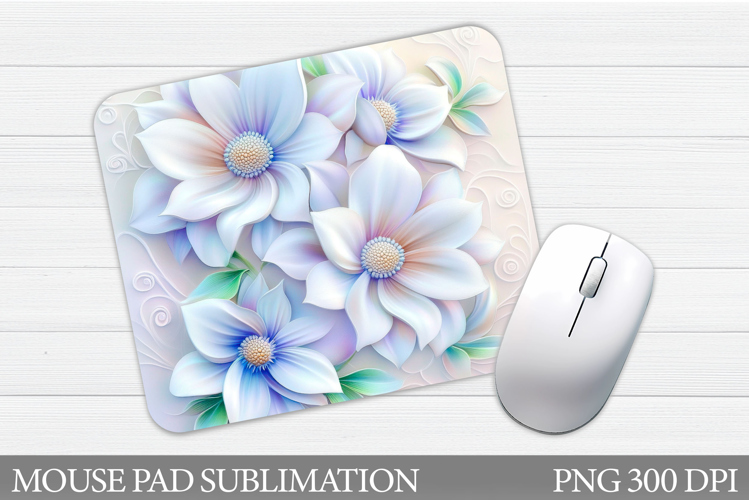 Floral Mouse Pad Sublimation. Flowers Mouse Pad Design