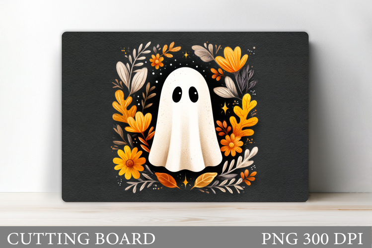 Ghost Cutting Board Sublimation. Halloween Cutting Board