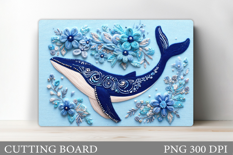 Whale Cutting Board Design. Whale Sublimation