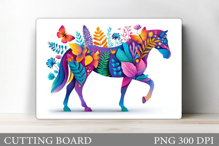 Cute Horse Cutting Board Design. Horse Sublimation