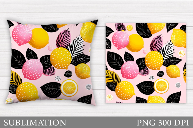 Lemons Pillow Design. Lemons Sublimation