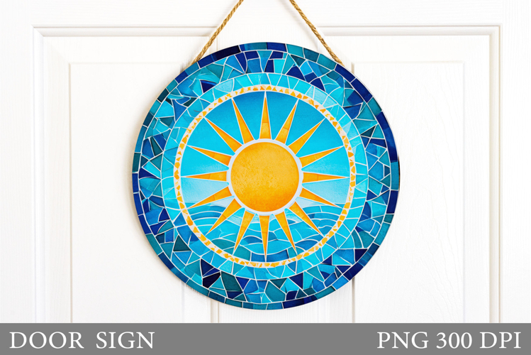 Sun Door Sign Sublimation. Sea Door Sign Design