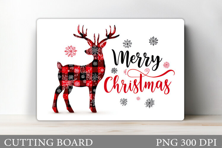 Christmas Deer Cutting Board. Christmas Cutting Board Design example image 1