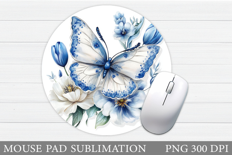 Butterfly Mouse Pad Design. Flowers Mouse Pad Sublimation