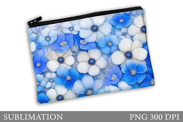 Wildflowers Makeup Bag Design. Flowers Makeup Pouch