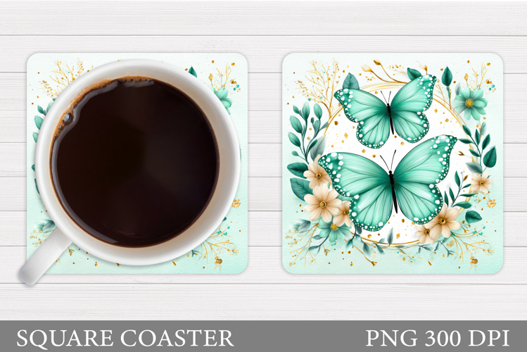 Butterfly Coaster Design. Butterfly Sublimation