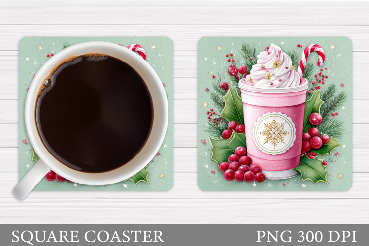 Christmas Drink Coaster. Christmas Coaster Design