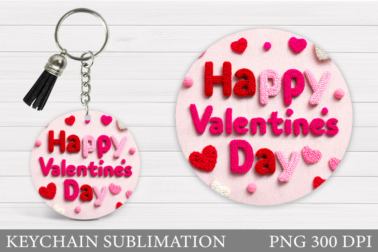 Valentines Day Keychain. Valentine Keychain Sublimation
