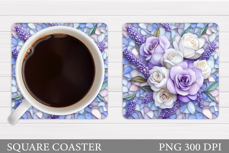 Roses Coaster Design. Roses Sublimation