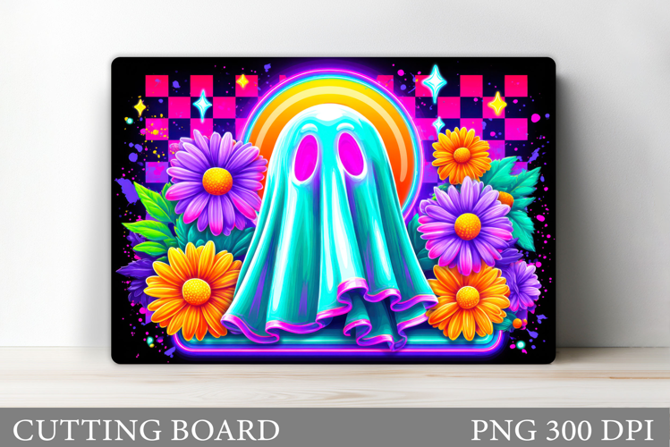 Ghost Cutting Board Sublimation. Halloween Cutting Board