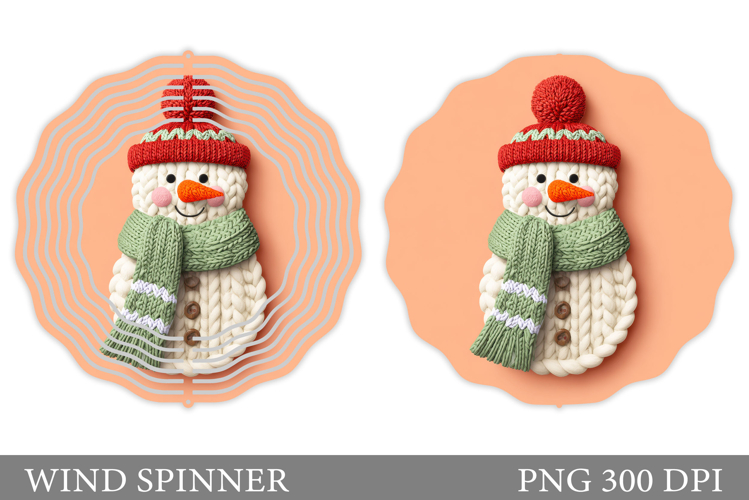 Christmas Wind Spinner. Cute Snowman Wind Spinner Design