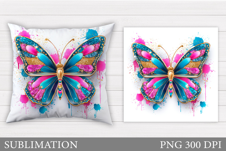 Butterfly Pillow Design. Butterfly Sublimation