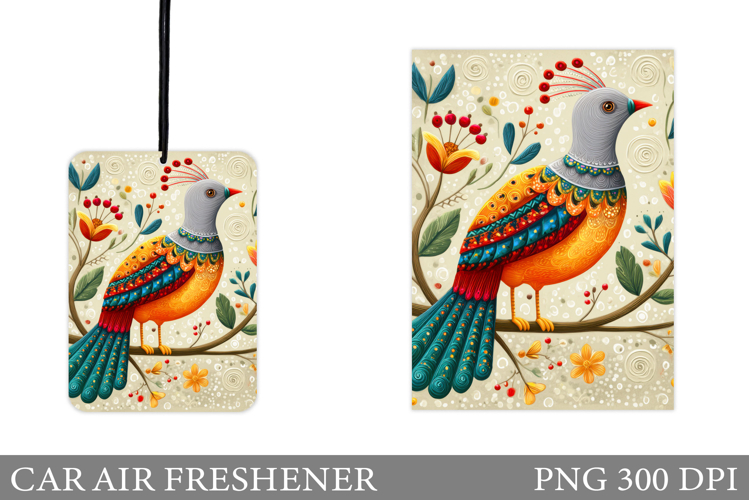 Bird Car Air Freshener. Flowers Car Air Freshener Design