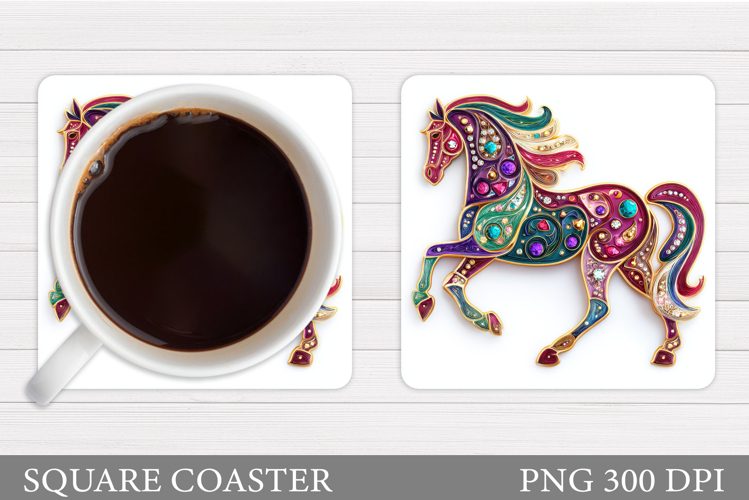 Horse Coaster Design. Horse Sublimation example image 1
