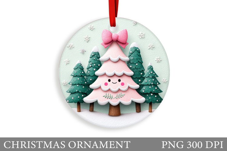 Christmas Tree Christmas Ornament. Winter Christmas Ornament example image 1