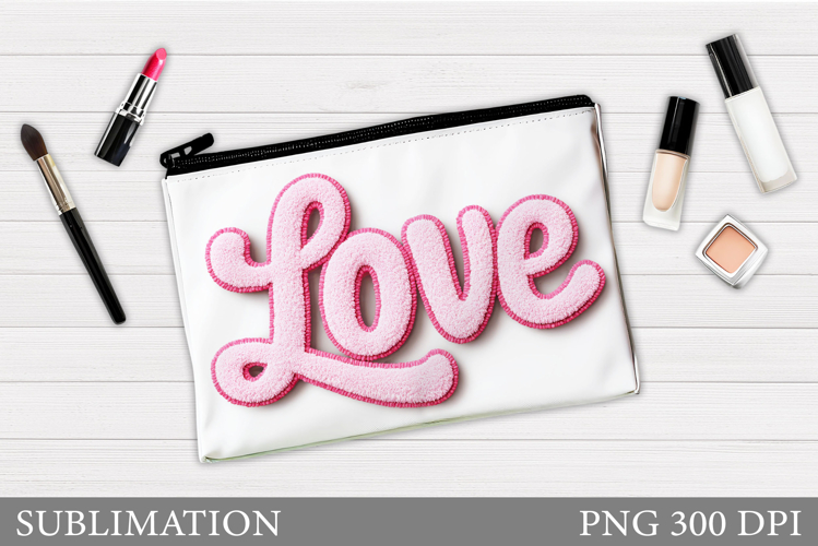 Love Cosmetics Bag Sublimation. Valentines Makeup Bag Design