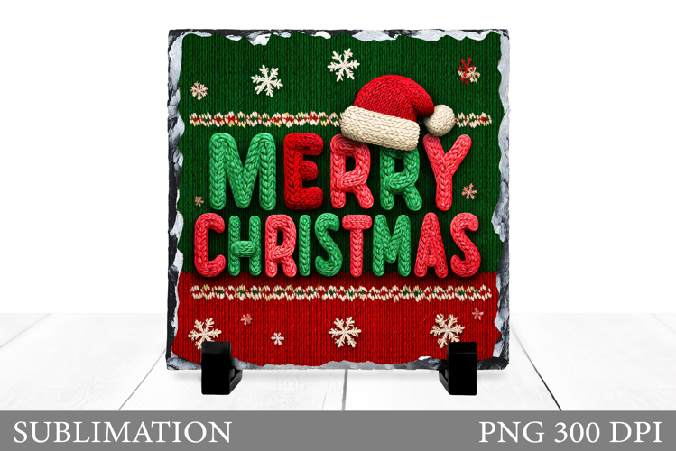 Merry Christmas Slate Sublimation. Christmas Slate Design