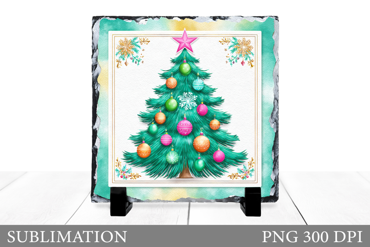 Christmas Tree Sublimation. Christmas Tree Slate Design