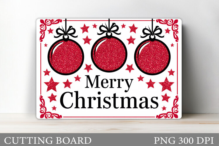 Merry Christmas Cutting Board. Christmas Cutting Board example image 1