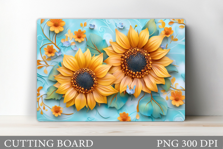 Sunflowers Cutting Board. Flowers Kitchen Cutting Board