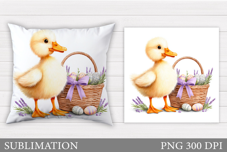 Easter Duck Pillow Design. Easter Pillow Sublimation