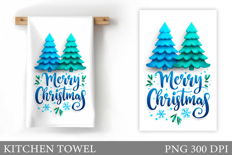 Christmas Tree Kitchen Towel. Christmas Kitchen Towel Design