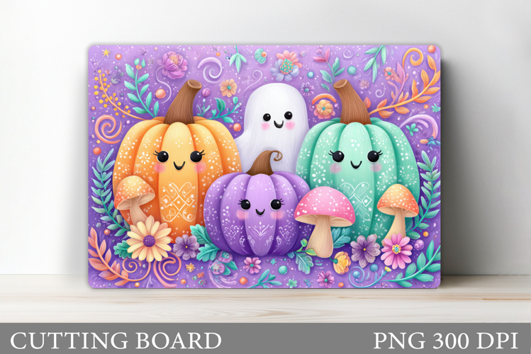 Cute Pumpkin Cutting Board. Halloween Cutting Board Design