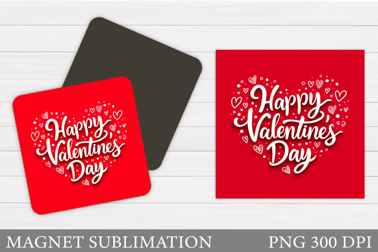 Valentines Hearts Magnet Design. Valentines Sublimation