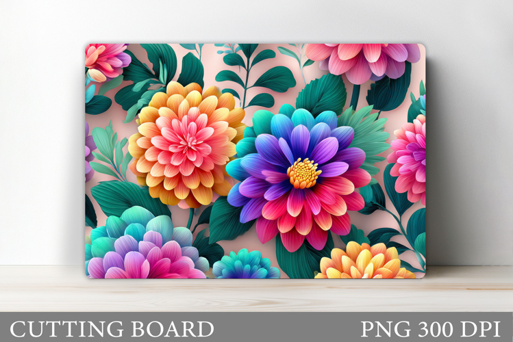 Floral Cutting Board Design. Flowers Cutting Board