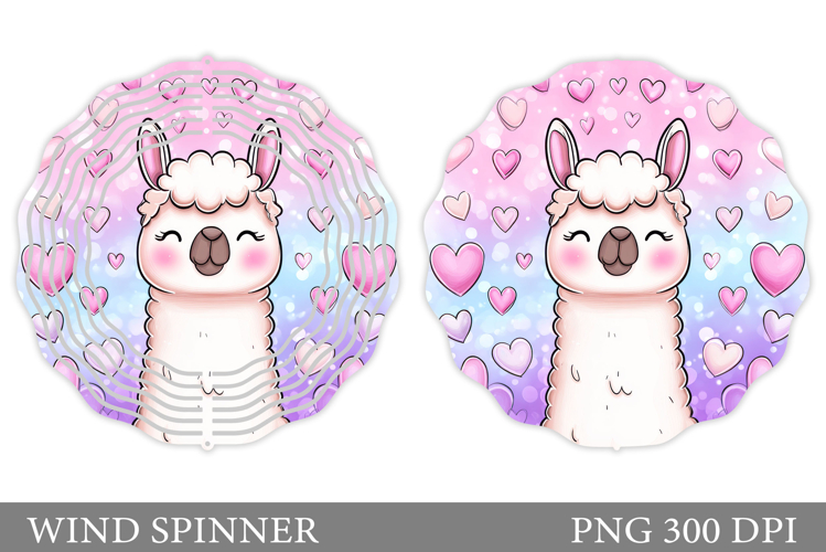 Valentines Lama Wind Spinner. Valentines Wind Spinner Design