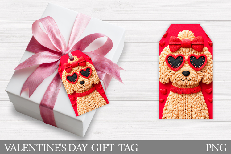 Valentines Dog Gift Tag Design. Valentine Gift Tag Printable