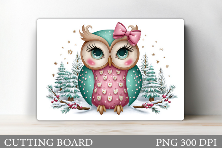 Christmas Owl Cutting Board. Christmas Cutting Board