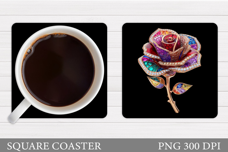 Rose Coaster Design. Rose Coaster Sublimation