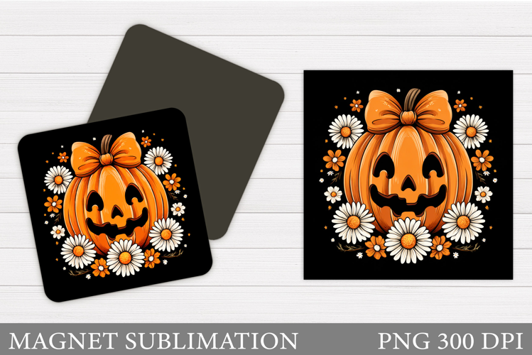 Halloween Pumpkin Magnet. Halloween Magnet Sublimation